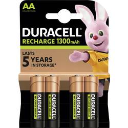 Duracell Duracell Rechargeable - Batterie 4 x AA-Typ - NiMH - (wiederaufladbar) akumulátor AA, Ni-MH, 1300 mAh, 1.2 V, 1 ks