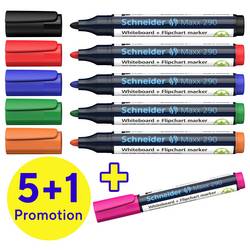 Schneider Schreibgeräte Whiteboard-Marker Maxx 290 6er Set sortiert, 5+1 Aktion 129096 popisovač na bílé tabule 1 ks