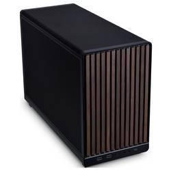 Lian Li Lian Li DAN Cases A3-mATX Wood Edition PC-Gehäuse, Micro-ATX - Walnuss, schwarz micro tower PC skříň, herní pouzdro, pouzdro černá