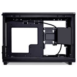 Lian Li Lian Li DAN Cases A3-mATX Wood Edition PC-Gehäuse, Micro-ATX - Walnuss, schwarz micro tower PC skříň, herní pouzdro, pouzdro černá