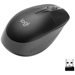Logitech M190 optická myš, přenos bezdrátový, 3 tlačítko, 1000 dpi, antracitová