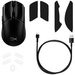 HyperX Pulsefire Haste 2 optická herní myš, přenos Bluetooth®, 6 tlačítko, 26000 dpi, černá