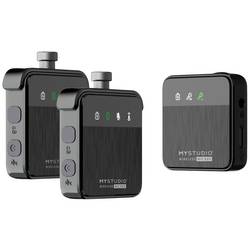 Easypix MyStudio® Wireless Mic Duo nasazovací studiový mikrofon Druh přenosu:kabelový, bezdrátový vč. ochrany proti větru, vč. pouzdra na mikrofon USB-C®