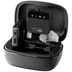 Easypix MyStudio® Wireless Mic Duo nasazovací studiový mikrofon Druh přenosu:kabelový, bezdrátový vč. ochrany proti větru, vč. pouzdra na mikrofon USB-C®