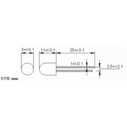 TRU COMPONENTS 1556867 LED s vývody bílá kulatý 8 mm 360 ° 80 mA 3.4 V