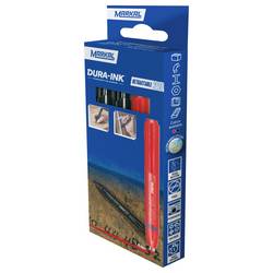 Markal DURA-INK RETRACTABLE 22252 permanentní popisovač červená, černá Vodotěsné: Ano