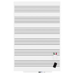 Rocada bílá popisovací tabule 6421R (š x v) 150 cm x 100 cm Signální bílá (RAL 9003) plastový vč. odkládací misky , formát na šířku nebo na výšku