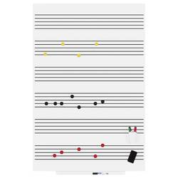 Rocada bílá popisovací tabule 6421R (š x v) 150 cm x 100 cm Signální bílá (RAL 9003) plastový vč. odkládací misky , formát na šířku nebo na výšku