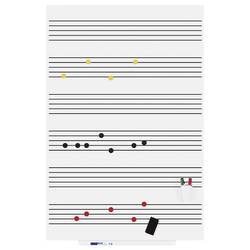 Rocada bílá popisovací tabule 6421R (š x v) 150 cm x 100 cm Signální bílá (RAL 9003) plastový vč. odkládací misky , formát na šířku nebo na výšku