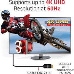 club3D HDMI kabel Zástrčka HDMI-A, Zástrčka HDMI-A 10.00 m černá CAC-2313 4K UHD, samozhášecí HDMI kabel