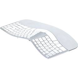 Matias FK413D-DE Sculpted Ergonomic Rechargeable Keyboard for Mac bezdrátový klávesnice německá, QWERTZ, Macintosh stříbrná ergonomická