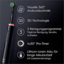 Oral-B Pro3 3900 612626 elektrický kartáček na zuby černá, růžová