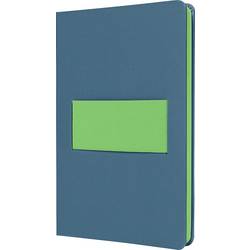 Sigel LS204 poznámková kniha Linescape Hardcover DIN A5 čtverečkovaný středně modrá , neonově zelená Počet listů: 88