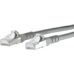 Metz Connect 1308450533-E RJ45 síťové kabely, propojovací kabely CAT 6A S/FTP 0.50 m šedá s ochranou 1 ks