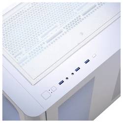 AeroCool P500C-G-WT-V1 midi tower PC skříň černá, bílá