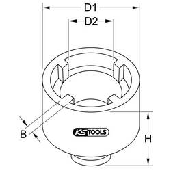 1/2 matice Nutová KM8, čep vnitřní KS Tools 450.5028