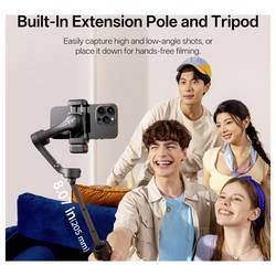 Hohem iSteady V3 Ultra WTH gimbal elektrický 1/4palcové bílá s Bluetooth, zabudovaná baterie, integrovaný stativ, vč. držáku smartphonu Zatížitelný do