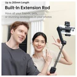 Hohem V3 BLK gimbal elektrický 1/4palcové černá s Bluetooth, zabudovaná baterie, integrovaný stativ, vč. držáku smartphonu