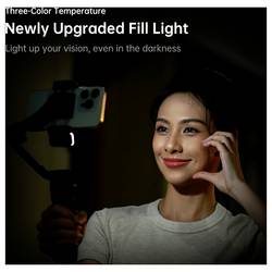 Hohem V3 WTH gimbal elektrický 1/4palcové bílá s Bluetooth, zabudovaná baterie, integrovaný stativ, vč. držáku smartphonu Zatížitelný do hmotnosti 300 g