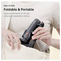 Hohem V3 WTH gimbal elektrický 1/4palcové bílá s Bluetooth, zabudovaná baterie, integrovaný stativ, vč. držáku smartphonu Zatížitelný do hmotnosti 300 g