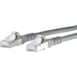 Metz Connect 1308451033-E RJ45 síťové kabely, propojovací kabely CAT 6A S/FTP 1.00 m šedá s ochranou 1 ks