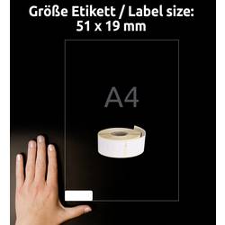 Avery-Zweckform etikety v roli kompatibilní náhradní DYMO 11355, S0722550 19 x 51 mm papír bílá 500 ks přemístitelné univerzální etikety AS0722550