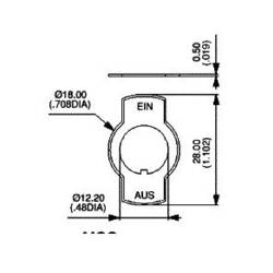 APEM U99 označovací štítek Potisk (motiv) EIN/AUS černá 1 ks