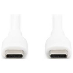 Digitus Kabel USB-C USB 2.0 USB-C ® zástrčka 1.00 m bílá (matná) Vynikající odolnost proti stárnutí, flexibilní provedení, flexibilní vnitřní vodič, Dobrá
