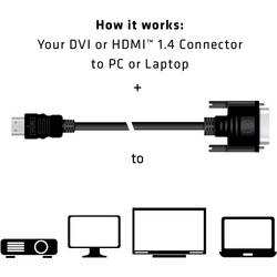 club3D DVI / HDMI kabelový adaptér DVI-D 24+1pol. Zástrčka, Zástrčka HDMI-A 2.00 m černá CAC-1210 samozhášecí DVI kabel