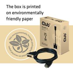 club3D DVI / HDMI kabelový adaptér DVI-D 24+1pol. Zástrčka, Zástrčka HDMI-A 2.00 m černá CAC-1210 samozhášecí DVI kabel
