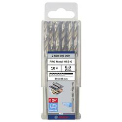 Bosch Accessories 2608595069 HSS kovový spirálový vrták 6.8 mm Celková délka 109 mm broušený DIN 338 válcová stopka 10 ks