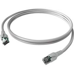 Easylan CP1KABABA0030 RJ45 síťové kabely, propojovací kabely CAT 6A S/FTP 3 m šedá dvoužilový stíněný, bez halogenů, samozhášecí 1 ks