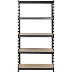 TOOLCRAFT 1530556 regál na těžké předměty, kov, MDF, dřevěná podlaha, antracit/černá