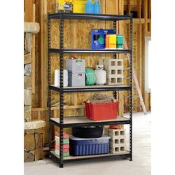 TOOLCRAFT 1530556 regál na těžké předměty, kov, MDF, dřevěná podlaha, antracit/černá