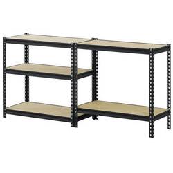 TOOLCRAFT 1530556 regál na těžké předměty, kov, MDF, dřevěná podlaha, antracit/černá