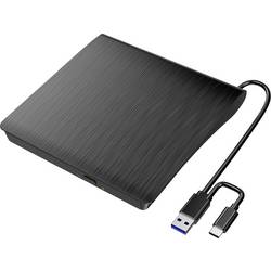 Xlyne externí DVD vypalovačka USB-A, USB-C®, USB 2.0 černá