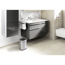 Durable 342023 342023 odpadkový koš, 6, nerezová ocel, (š x v x h) 210 x 315 x 210 mm, stříbrná, otevírání víka one-touch, 1 ks