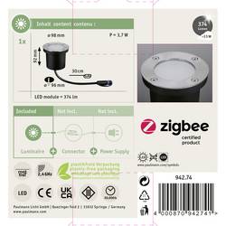 Paulmann Boden Einbauleuchte 94274 Osvětlovací systém Plug&Shine ZigBee LED 3.6 W teplá bílá stříbrná