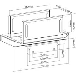 My Wall držák na PC 75 x 75 mm VESA Standard, 100 x 100 mm VESA Standard, samostatné HZ50L HZ50L černá Zatížitelný do hmotnosti=3 kg