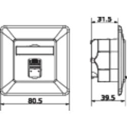 Metz Connect 1307371002-I síťová zásuvka pod omítku panel s čelní deskou a rámečkem CAT 6 1 port čistě bílá