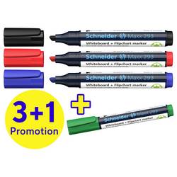 Schneider Schreibgeräte Whiteboard-Marker Maxx 293 4er Set sortiert, 3+1 Aktion 129384 popisovač na bílé tabule 4 ks