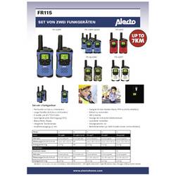 Alecto FR-115BW A004331 hobby vysílačka sada 2 ks