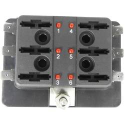 SecoRüt FHA506 LED rozdělovač proudového okruhu standardní plochá pojistka počet pólů 6 30 A 1 ks