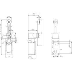 Siemens 3SE52320HK50 3SE5232-0HK50 polohový spínač 6 A otočná páka, kovová páka, plastový válec IP65 1 ks