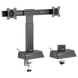 SpeaKa Professional SP-EMS-100 držák monitoru 2 Displej: (s) 43,2 cm (17) - 68,6 cm (27) s pohonem, nastavitelná výška, Formát na výšku, Formát na šířku