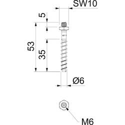 OBO Bettermann 3498264 šroub 55 mm vnější šestihran ocel pozinkované 100 ks