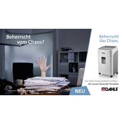 Dahle 504P DESKSIDE, P-5 skartovačka 15 listů na kousky 2 x 15 mm P-5 40 l Křížový řez kancelářské sponky, kreditní karty