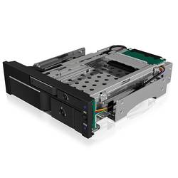 ICY BOX IB-173SSK, ICY BOX 2fach Wechselrahmen für SATA/SAS, 1x 2,5 + 1x 3,5 SATA HDD rámeček na 5,25 pevný disk SATA 6 Gb/s, SAS
