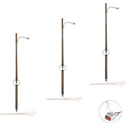 Woodland Scenics H0 lampa na dřevěném stožáru jednoduché WJP5630 3 ks
