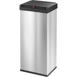 Hailo Bix-Box Swing XL 8602110 odpadkový koš, 52 l, nerezová ocel, (d x š x v) 340 x 339 x 763 mm, stříbrná, černá, se samouzavíracím víkem, 1 ks